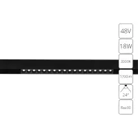 Магнитный трековый светильник Arte Lamp LINEA A4675PL-1BK