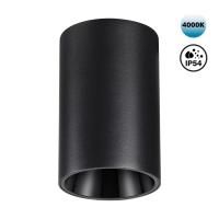 359419 OVER NT24 430 черный Светильник накладной влагозащищённый IP54 LED 10W 170-265V 4000К 830Лм RECTE