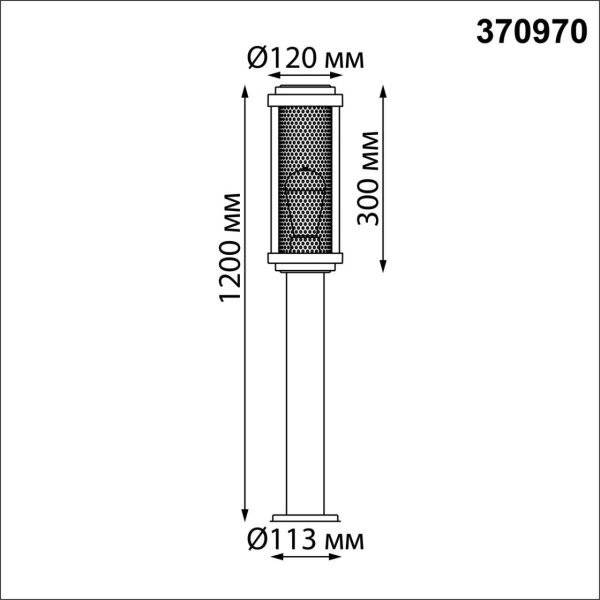 370970 STREET NT24 674 черный Светильник ландшафтный IP54 E27 max 25W 220-240V MATRIX