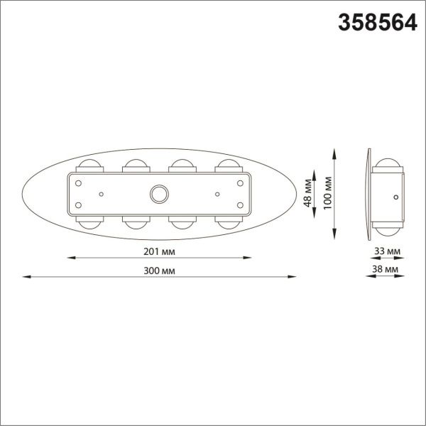 358564 STREET NT21 378 темно-серый Ландшафтный настенный светильник IP54 LED 4000K 8W 85-265V CALLE