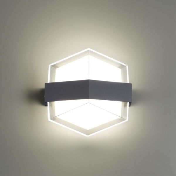358575 STREET NT21 728 темно-серый Ландшафтный настенный светильник IP54 LED 4000K 12W 85-265V KAIMAS