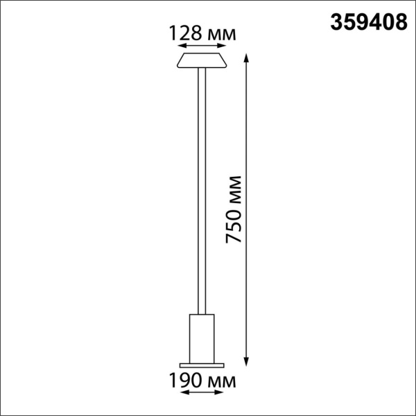 359408 STREET NT24 690 черный Светильник ландшафтный переносной IP54 LED 3W 2*4000mAh Li-ion 3.7V 4000K 250Лм ELEGANCE