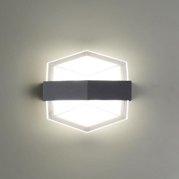 358574 STREET NT21 728 темно-серый Ландшафтный настенный светильник IP54 LED 4000K 12W 85-265V KAIMAS