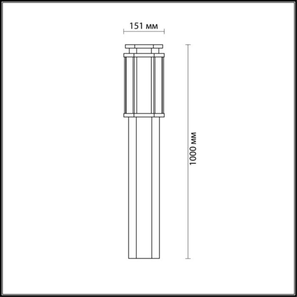 4048/1F NATURE ODL18 707 темно-серый/белый Уличный светильник, 100см IP44 E27 100W 220V GINO