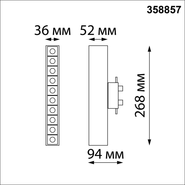 358857 PORT NT22 272 черный Светильник трековый однофазный трехжильный IP20 LED 4000K 16W 220V ITER