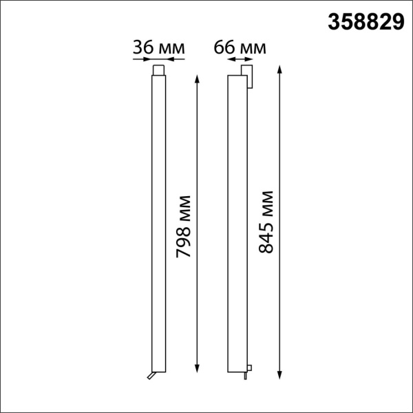 358829 PORT NT22 270 черный Светильник трековый однофазный трехжильный IP20 LED 4000K 40W 220V ITER