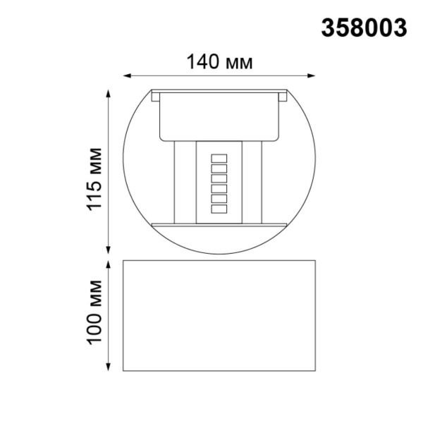 358003 STREET NT19 744 темно-серый Ландшафтный светильник IP54 LED 3000К 2*3W 85-265V KAIMAS