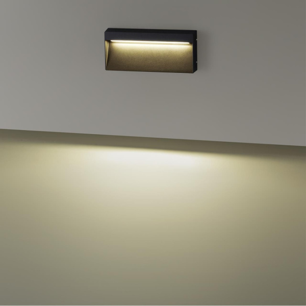 6649/5WL3 NATURE ODL25 695 черный/металл/акрил Подсветка для лестниц IP54 LED 5W 3000K 180° AC85-265V VITTY