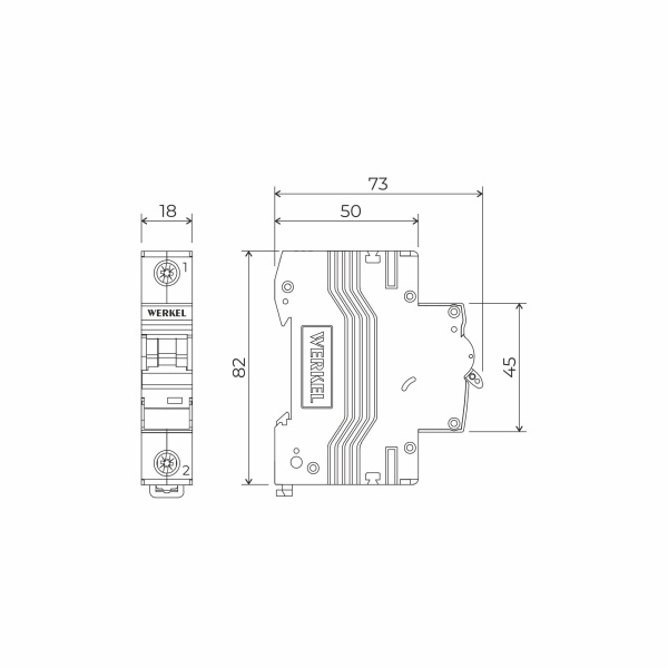 W901P506 / Автоматический выключатель 1P  50 A  C  6 кА