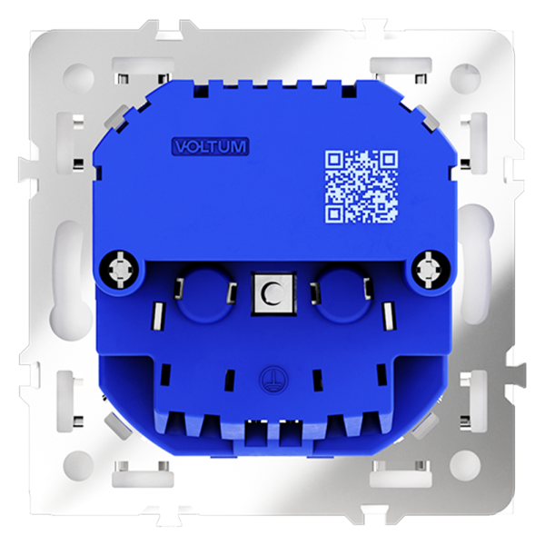 Розетка встраиваемая VOLTUM S70 с заземлением и защитными шторками, 16А, с USB, A+С, (белый матовый)