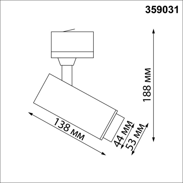 359031 PORT NT23 266 черный Трехфазный трековый светильник с переключателем цветовой температуры и мощности IP20 LED 3000К\4000К\6000К 5W/9W/13W 220V