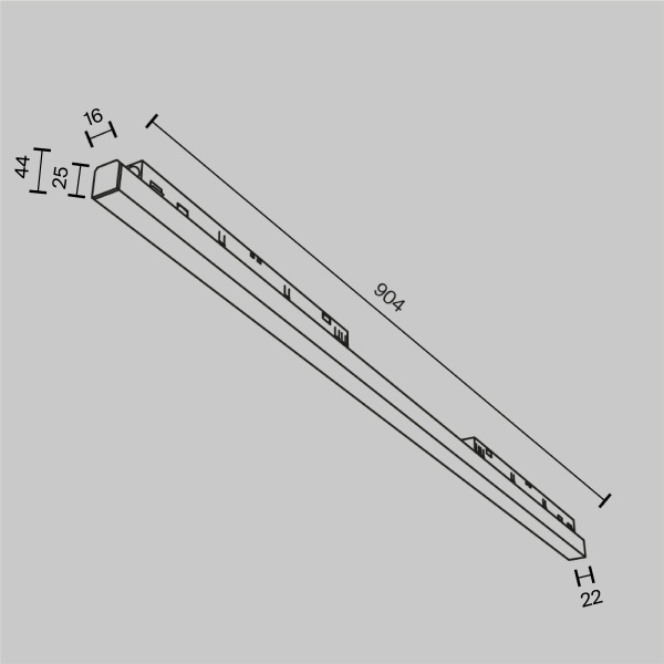 Трековый светильник Technical TR030-4-30W3K-WW-DS-W