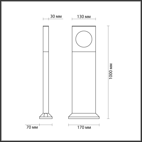 6653/10GL NATURE ODL24 000 черный/металл Уличный светильник IP65 LED 10W 4000K AC85-265V COMO